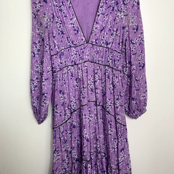 Ulla Johnson Joan Midi Dress in Lilac Purple Womens Size 2 - Picture 6 of 16